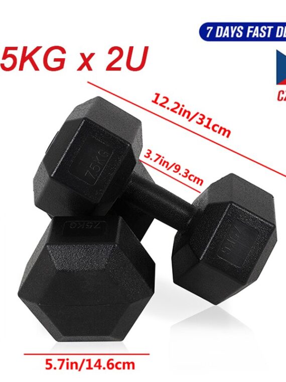 Hexagon Dumbbells Gym Weights for Exercise Dumbbell Gym Equipment Fitness Equipment 5-10kg Set of 2 Units Dropshipping