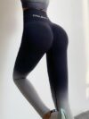 Gradient Color Seamless High Waist Yoga Leggings