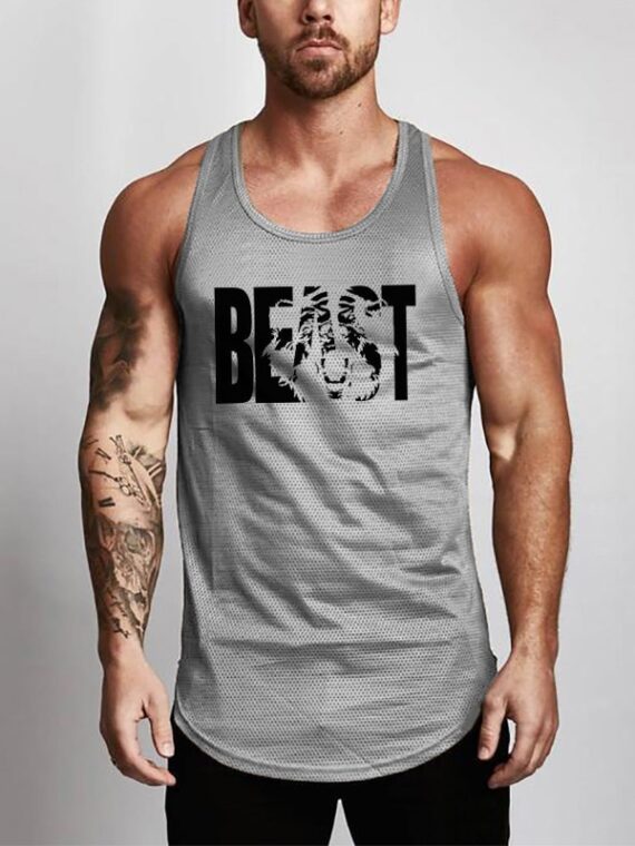 Summer Brand Fitness Tank Top Men Bodybuilding 2021 Gyms Clothing Fitness Men Shirt slim fit Vests Mesh Singlets Muscle Tops