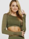 Seamless Yoga Workout Set Sport Suit Fitness Sports Crop Top