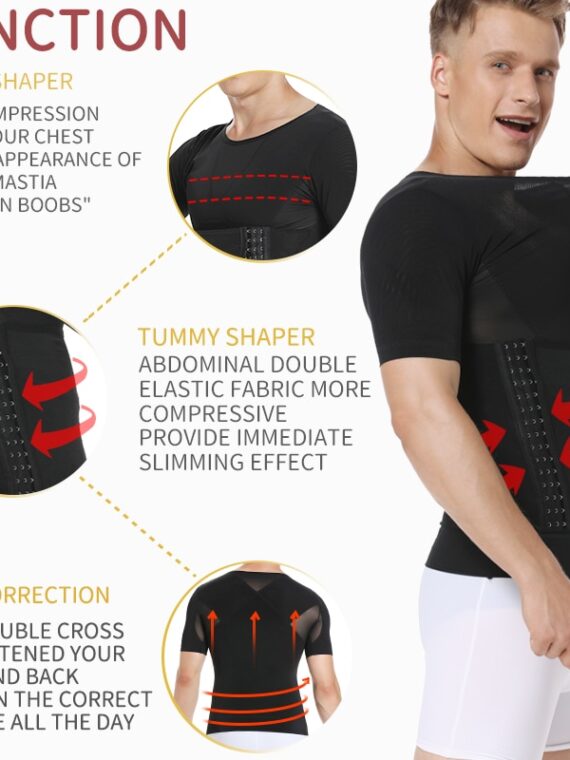 Mens Body Shaper Compression Shirt