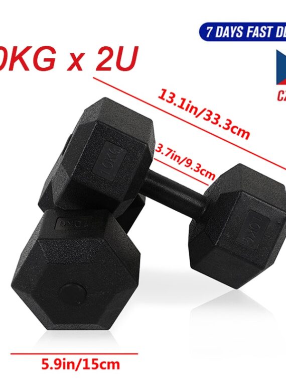 Hexagon Dumbbells Gym Weights for Exercise Dumbbell Gym Equipment Fitness Equipment 5-10kg Set of 2 Units Dropshipping