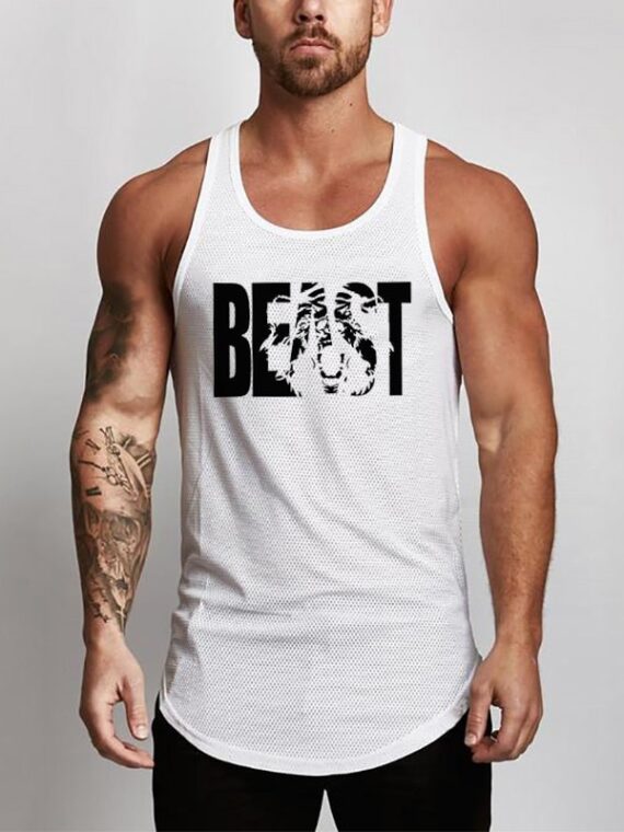 Summer Brand Fitness Tank Top Men Bodybuilding 2021 Gyms Clothing Fitness Men Shirt slim fit Vests Mesh Singlets Muscle Tops