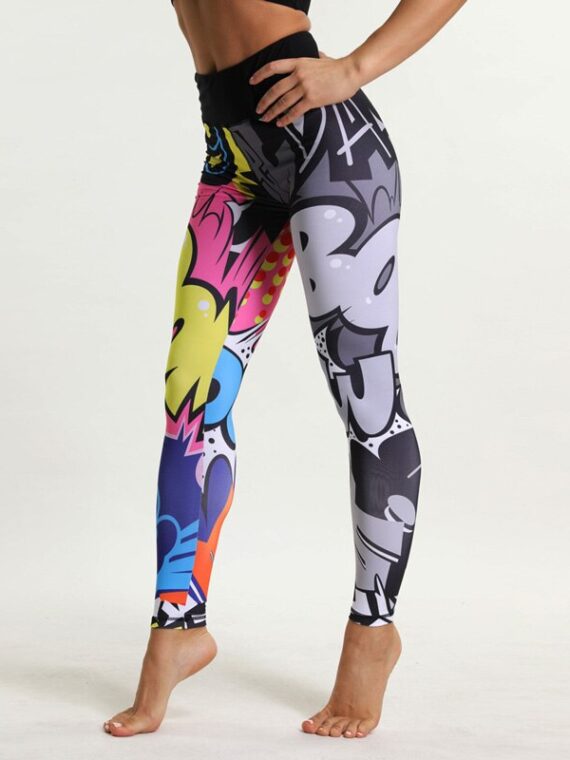 Cartoon Print Sport Pants Yoga Leggings