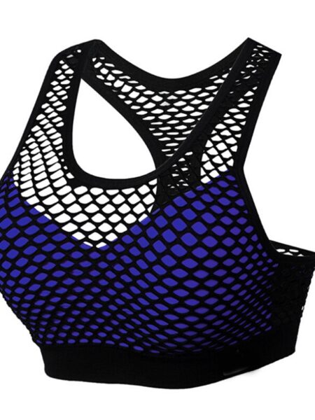 Mesh Patchwork Fitness Yoga Bra