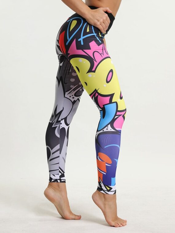 Cartoon Print Sport Pants Yoga Leggings