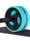 2 in 1 Ab Roller & amp;Jump Rope No Noise Abdominal Wheel Ab Roller with Mat For Arm Waist Leg Exercise Gym Fitness Equipment