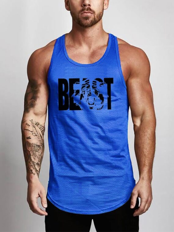 Summer Brand Fitness Tank Top Men Bodybuilding 2021 Gyms Clothing Fitness Men Shirt slim fit Vests Mesh Singlets Muscle Tops