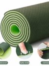 TPE Yoga Double Layer Non-Slip Mat Yoga Exercise Pad with Position Line For Fitness Gymnastics and Pilates