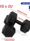 Hexagon Dumbbells Gym Weights for Exercise Dumbbell Gym Equipment Fitness Equipment 5-10kg Set of 2 Units Dropshipping