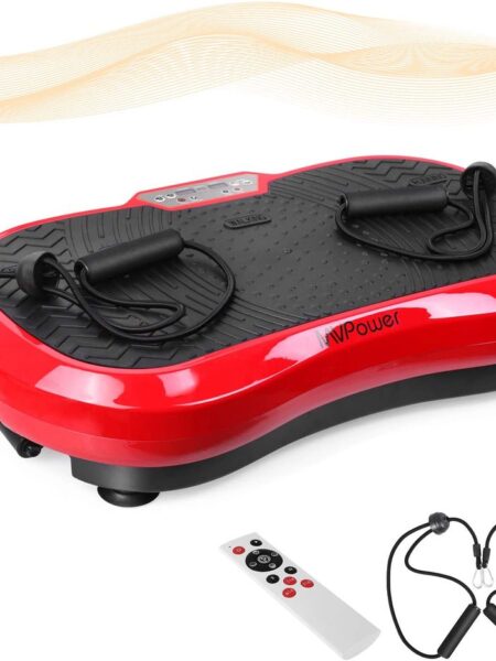 Vibration Plate Exercise Machine Whole Body Workout Fitness Vibration Platform Machine Home Training Equipment with Resistance B