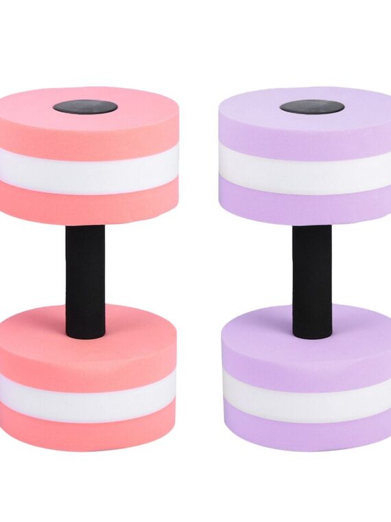 2pcs Water Weights For Pool Exercise Set Water Aerobics Weights Water Aerobic Dumbbells Swimming Pool Barbells Random Color