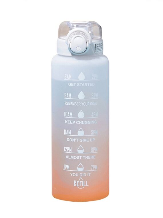 1 Liter Motivational Water Bottle With Straw Noozle with Time Marker Leakproof Sports Water Bottle for Gym Camping Tour