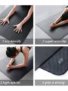 5MM Thick Eco-Friendly Natural Rubber PU Yoga mat on Slip Exercise  Fitness Mat Yoga Pilates Gym home Equipment