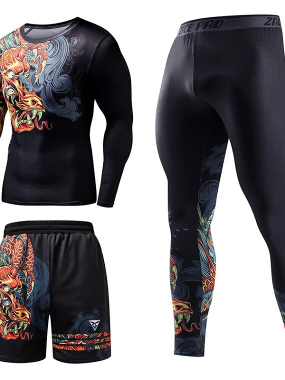 Men's Tracksuit Gym Fitness Compression Suit