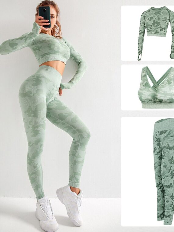 Camo Gym Set Women Tracksuit