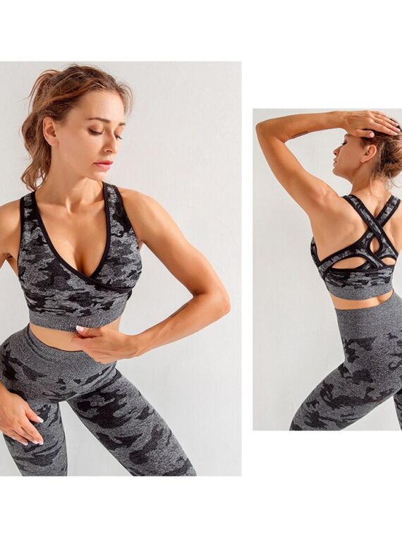 Camo Gym Set Women Tracksuit