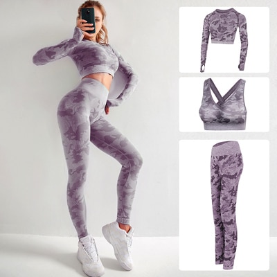 Camo Gym Set Women Tracksuit