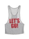 2020 New Women Summer Letter let's go Casual Black Sleeveless Workout Sleeveless shirt Female Sports Gym Top Vest