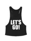 2020 New Women Summer Letter let's go Casual Black Sleeveless Workout Sleeveless shirt Female Sports Gym Top Vest