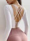 Long Sleeve Gym Yoga Sports Crop Top