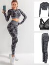 Camo Gym Set Women Tracksuit